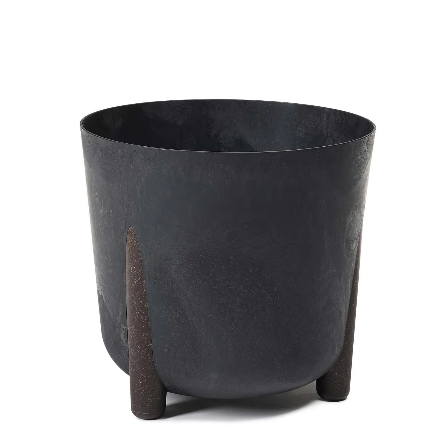 Doniczka Frida czarna beton recycled - 21 cm