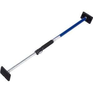 Podpora sufitowa LUX Comfort, 160-290cm, niebieska, z gumowanymi końcami do mocowania elementów.