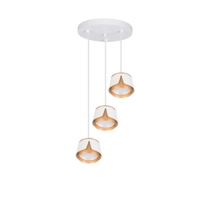 DPM Oprawa wisząca 3x35W GX53 biało-złota