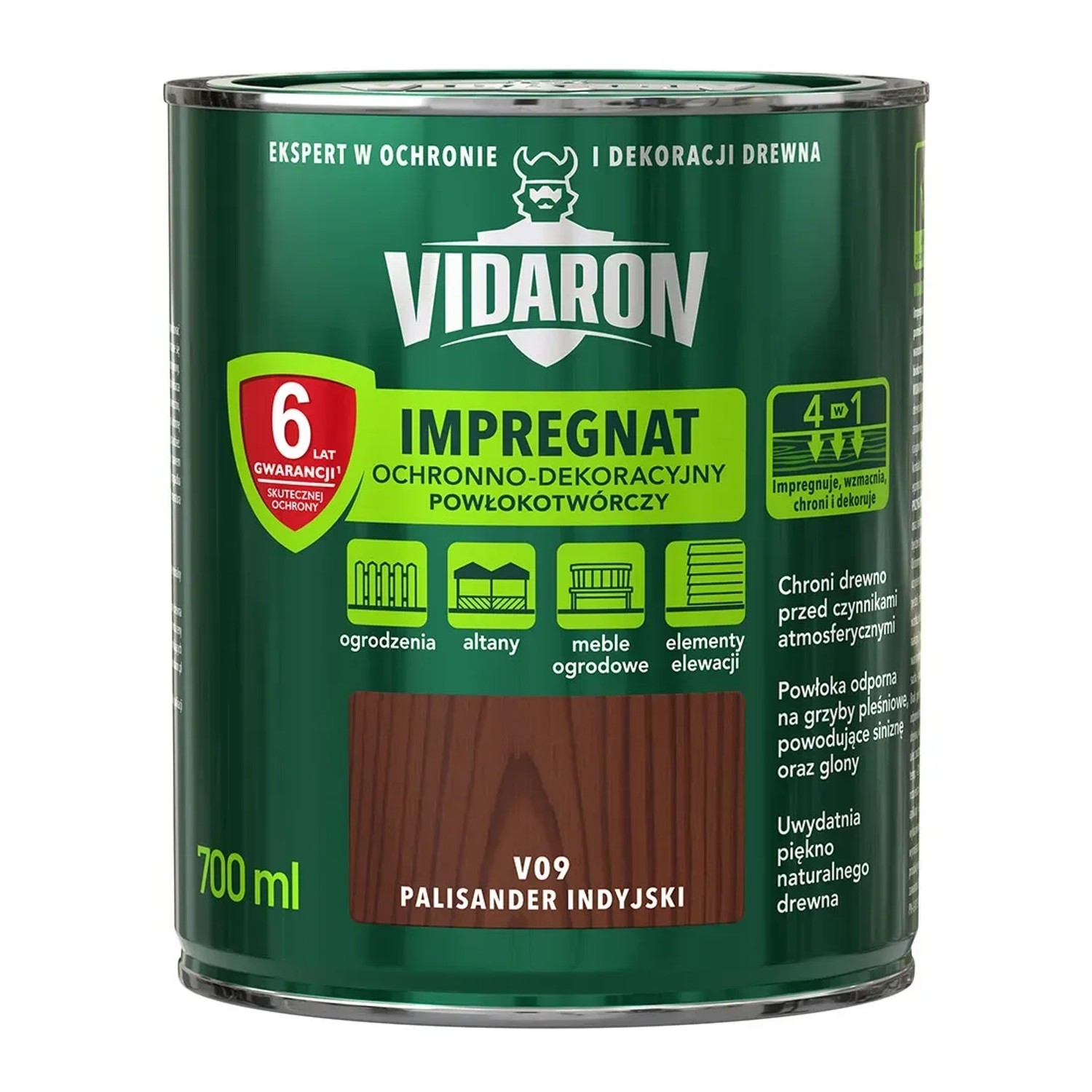 Vidaron Impregnat do drewna powłokotwórczy palisander indyjski - 0,7L