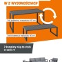 4-częściowy zestaw wypoczynkowy Tamworth, aluminium antracytowo-szare, z nogami stołu o 2 wysokościach.