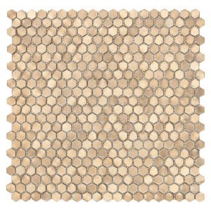 Mozaika Alluminium Gold hexagon 30 x 30 cm