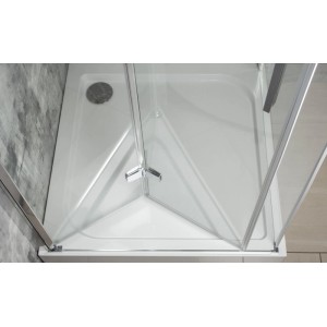 Kabina kwadratowa Style drzwi składane chrom 6mm 195x90