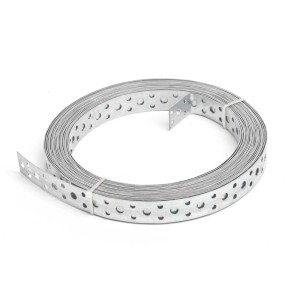 Taśma perforowana ocynkowana ogniowo, szerokość 20 mm, długość 10 m, zwinięta.