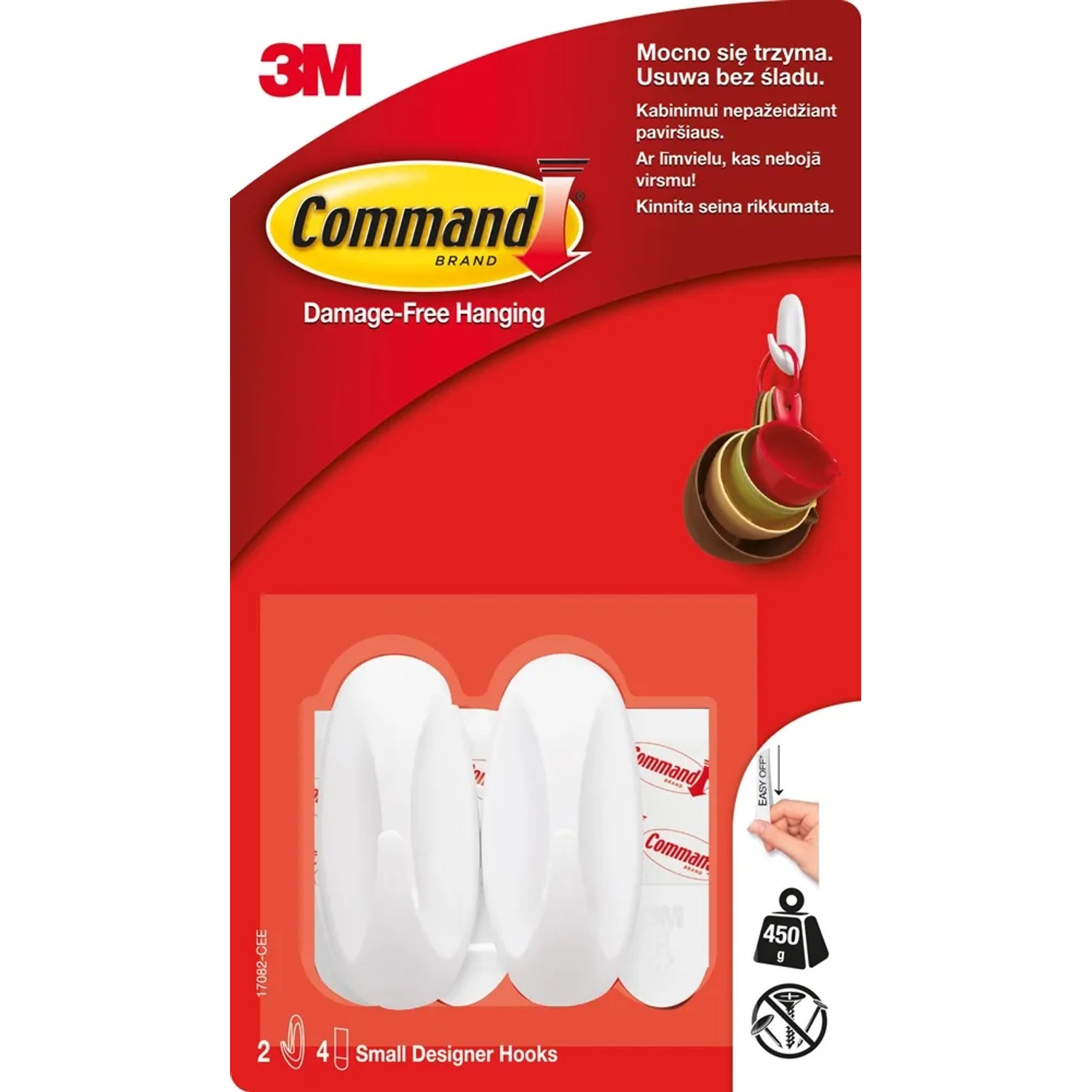 3M Command Designer haczyk wielokrotnego użytku, do 450 g  2 szt.