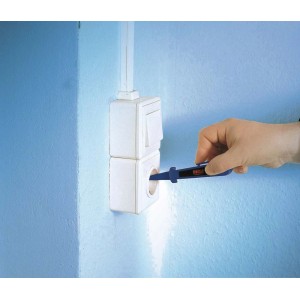 Tester napięcia LUX Euro używany na gnieździe, 125-250V, do pomiaru napięcia.