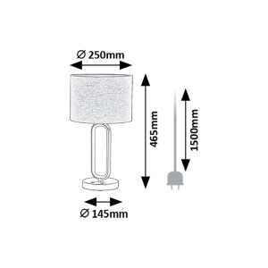 Rabalux Lampa stołowa LED DOMIRO 3000K 8W LED+1xE27 max. 60W złoto-czarna