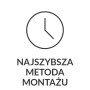 Symbol szybkiego montażu okładzin Elabrick za pomocą kleju.