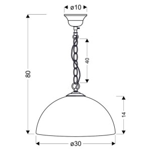 Candellux Lampa wisząca SUGAR 1xE27 60W chromowy/srebrny