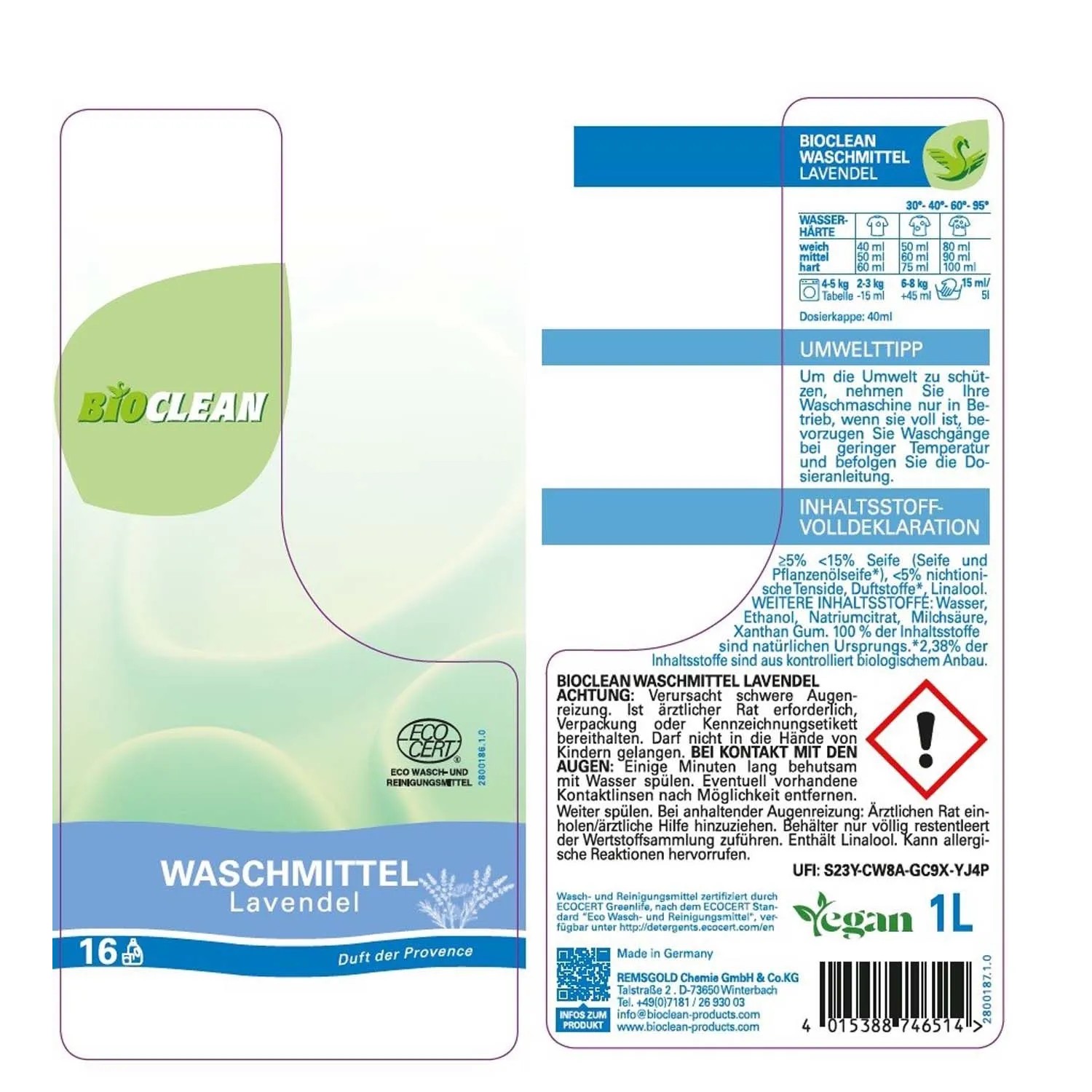 BIOCLEAN Płyn do prania Lawenda 1 l kupuj w OBI