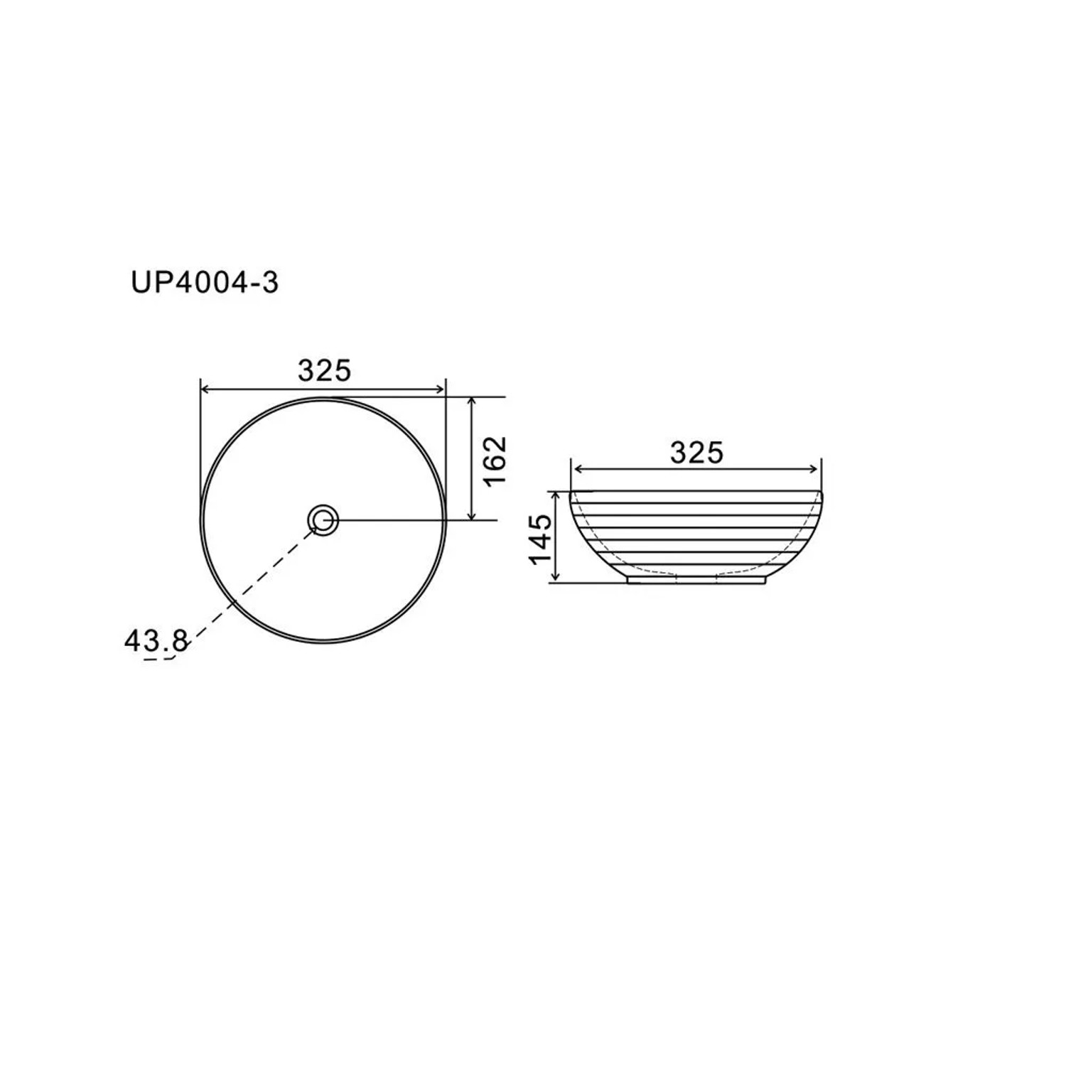 Umywalka nablatowa Cleo M 33 tekstura 33x33x14,5_4