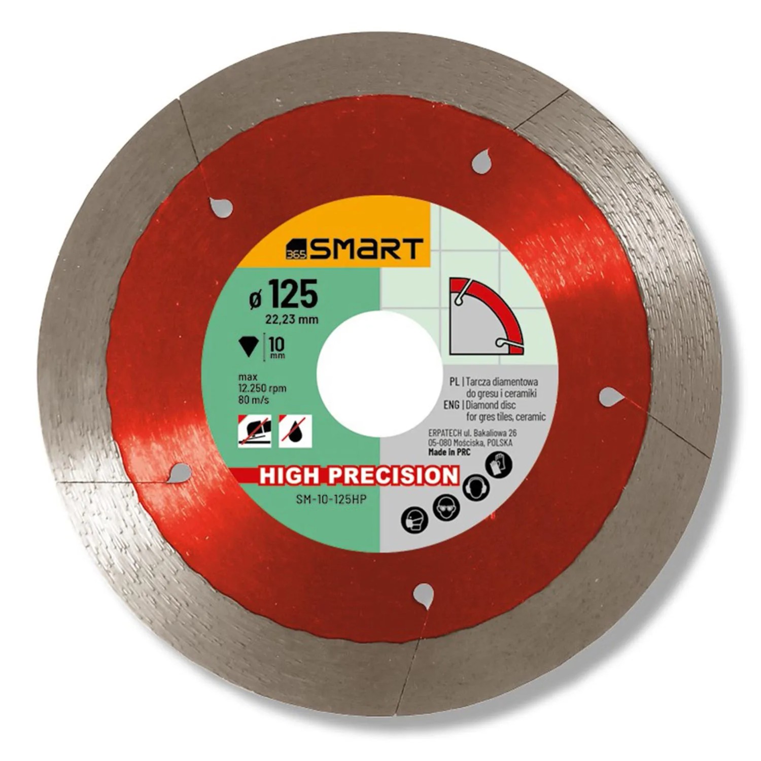SMART365 Tarcza diamentowa High Precision do ceramiki 125 mm