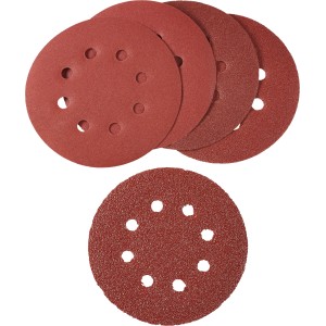 Zestaw tarcz szlifierskich LUX do szlifierki mimośrodowej, Ø 125mm, 5 sztuk, różne gradacje.