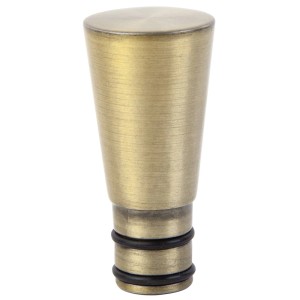 Złota, stożkowa końcówka do karnisza.