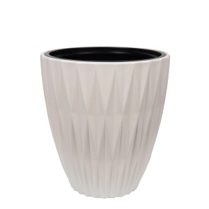 Doniczka z wkładem Caro biała - 30 cm
