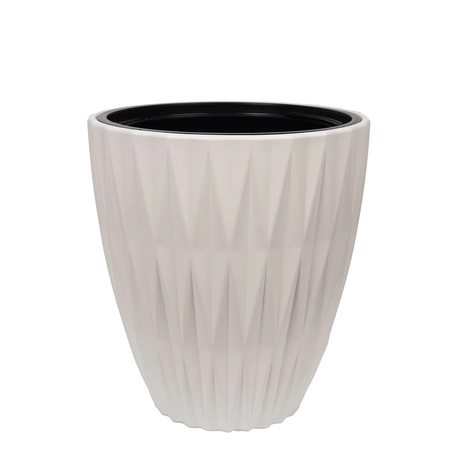 Doniczka z wkładem Caro biała - 30 cm