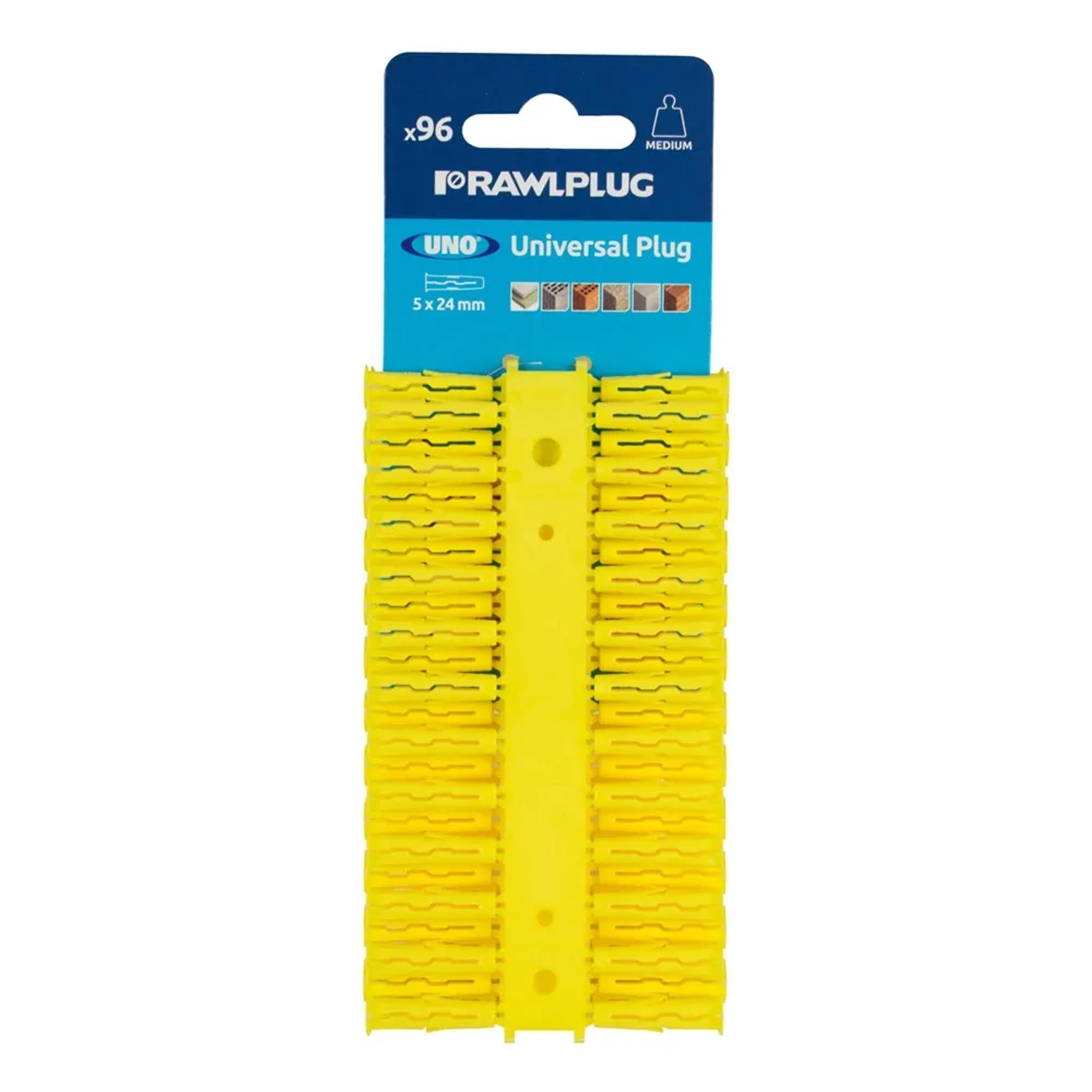 Rawlplug Kołek UNO uniwersalny 5mm Clip 96 szt
