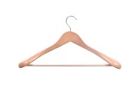 Wieszak na garnitur z poprzeczką drewniany