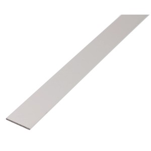 Płaski, biały profil BA, grubość 2 mm, 30 x 1000 mm, powlekany tworzywem sztucznym.