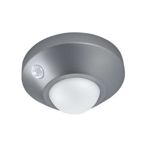Lampa nocna LED Osram Nightlux Ceiling, szara, okrągła, z czujnikiem ruchu. Na baterie do wnętrz.