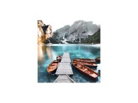 Obraz na szkle TYROL BOATS 30 cm x 30 cm Obraz na szkle TYROL BOATS 30 cm x 30 cm
