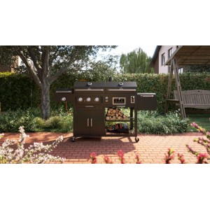 Jamestown Grill gazowo-węglowy DRAKE COMBO z wędzarnią 12,3 kW