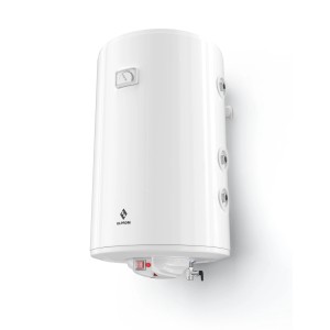 Biały bojler t.b.t. do montażu na ścianie. Podgrzewacz wody.