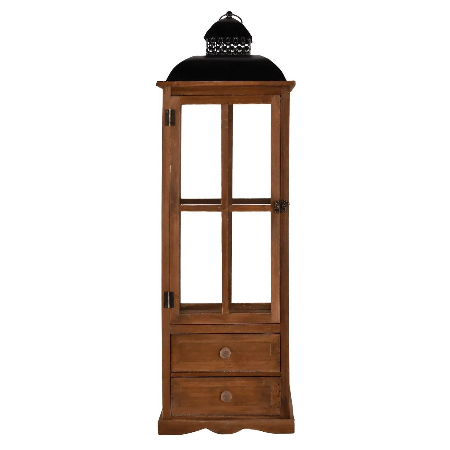 Latarnia drewniana Bari brąowa L - 100x29 cm