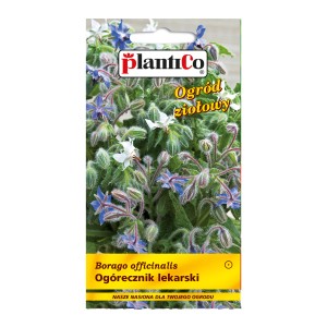 Opakowanie nasion ogórecznika lekarskiego (Borago officinalis) marki Plantico. Nasiona ziół.