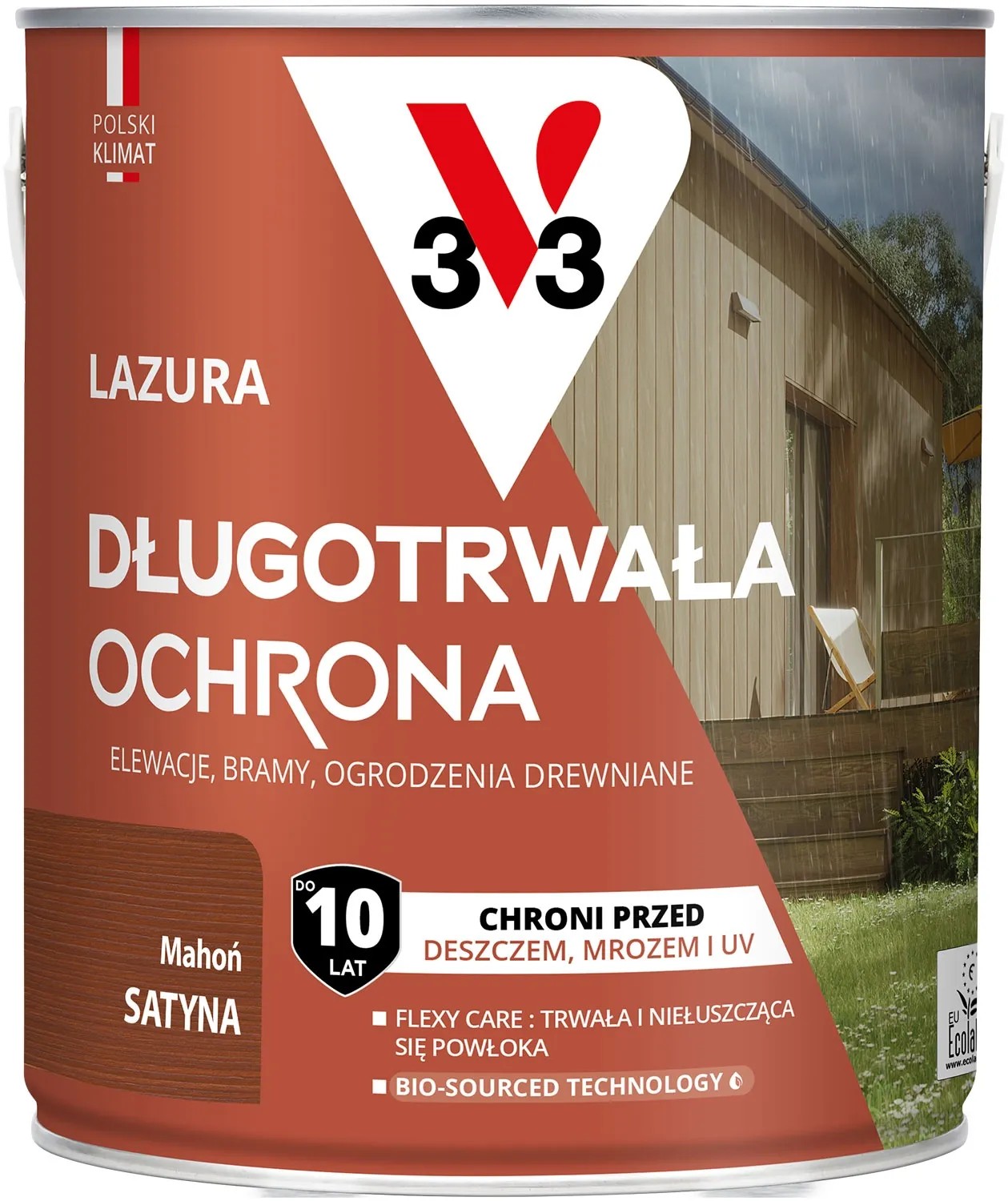 V33 Lazura długotrwała ochrona mahoń 2,5L