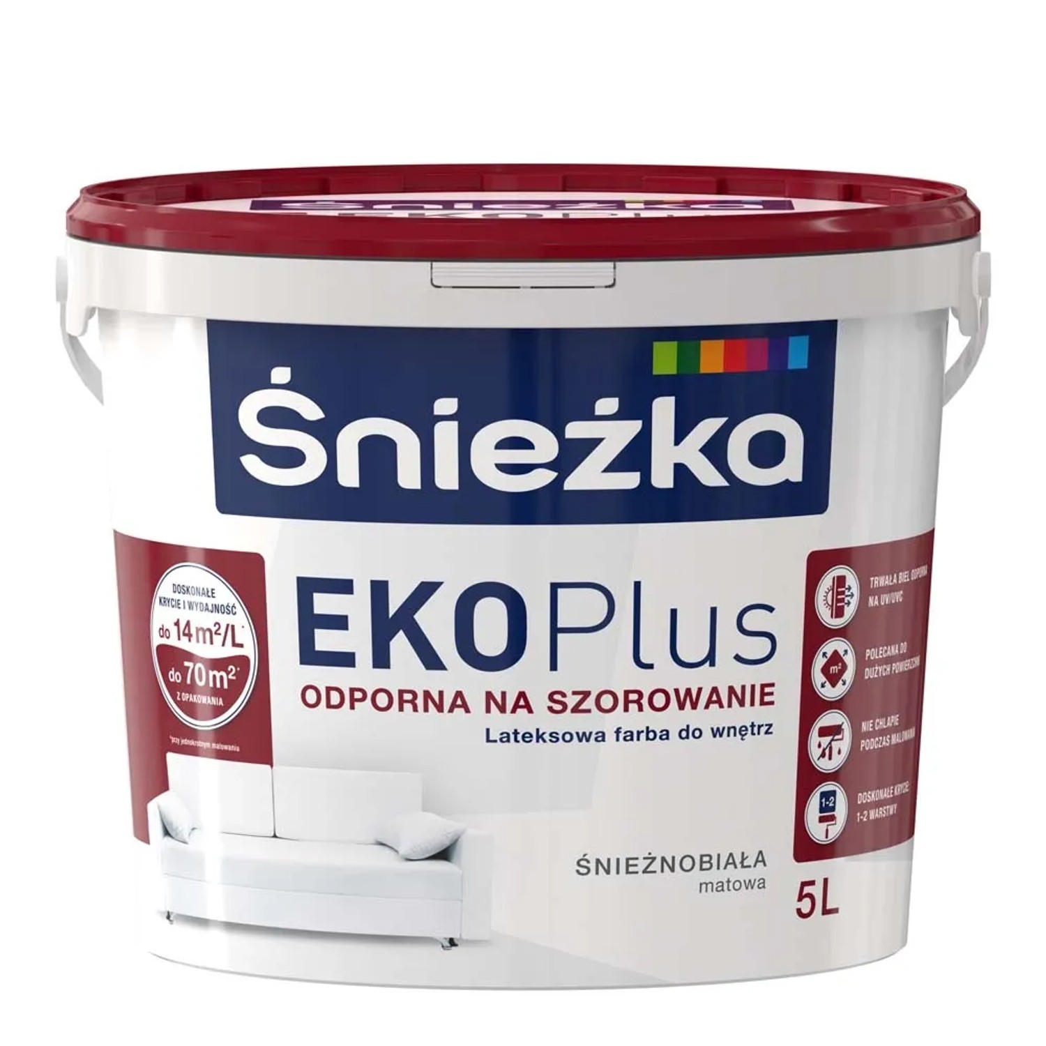 Farba Śnieżka EKO Plus biała 5 l