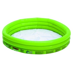 Zielony, dmuchany brodzik dla dzieci.