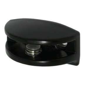 Czarny uchwyt t.b.t. do półek szklanych, kategoria: Mocowania ścienne.