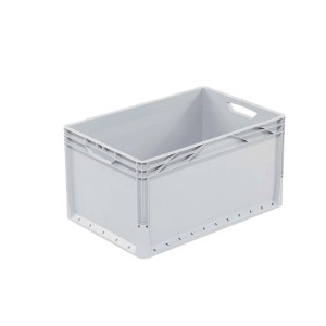 Szary Eurobox 60x40x32 cm pełna ściana, solidny pojemnik do przechowywania systemu Eurobox.