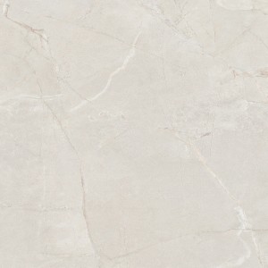 Beżowa płytka podłogowa z efektem marmuru, idealna do stylowych wnętrz.