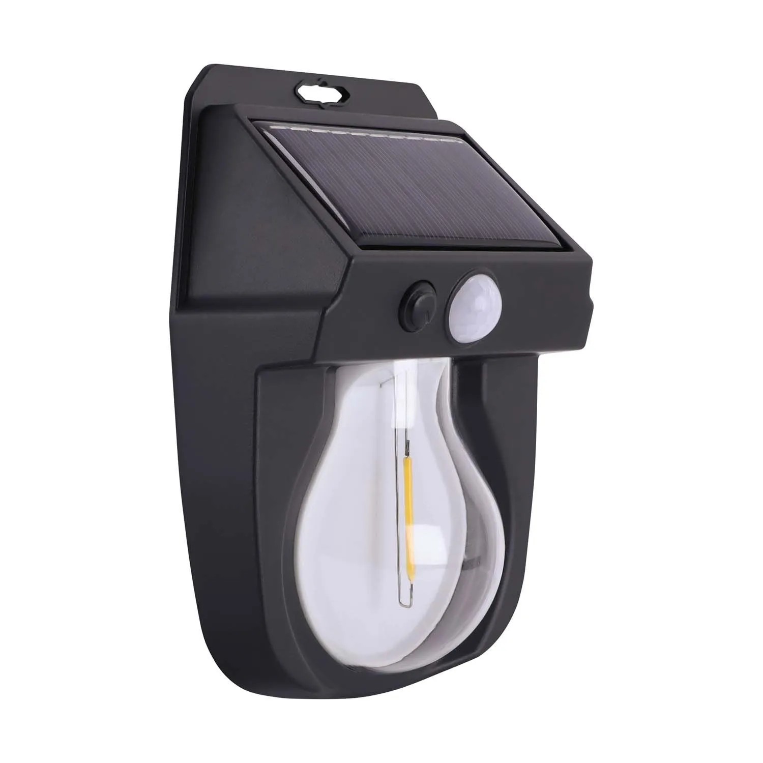 Struhm Kinkiet solarny z czuj. ruchu TORA LED 1W 2700K 80lm IP44 czarny