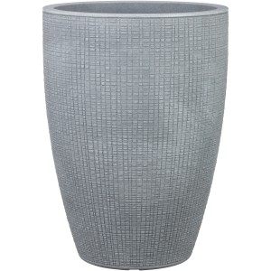 Scheurich Donica Barceo High, Ø 39 cm, Stony Grey, plastikowa doniczka do użytku wewnątrz i na zewnątrz.