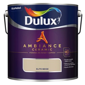 Puszka z farbą Dulux Ambiance Ceramic Elite Beige do ścian i sufitów.