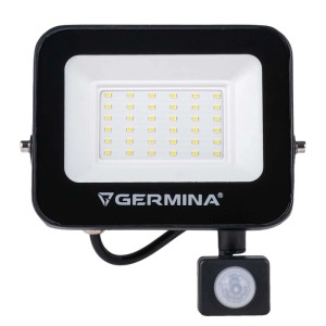 Germina Naświetlacz LED HERA z czujnikiem ruchu 30W 6400K 3000lm IP65 czarny