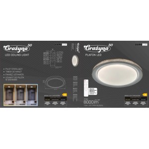 Goldlux Plafon LED GRAŻYNA z pilotem 72W 3000-6000K 8000lm IP44 śr. 51cm