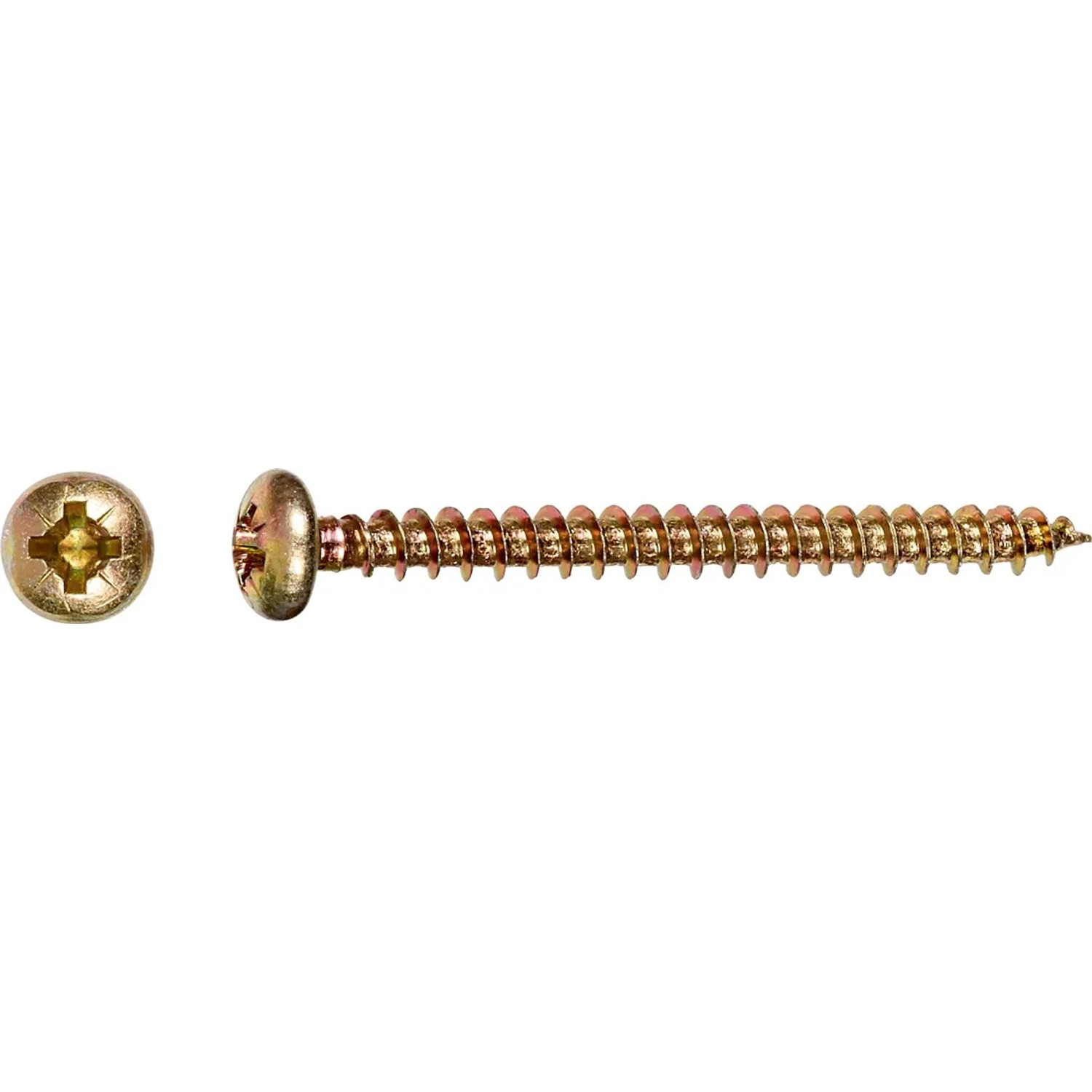 LUX-TOOLS Wkręt uniwersalny z łbem walec PZ Ø 6 mm x 60 mm ocynk żółty 6 szt