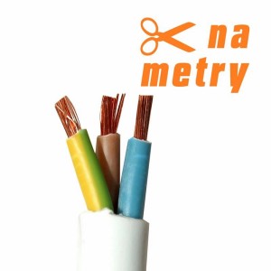 Biały przewód giętki H05VV-F 3 G2,5 sprzedawany na metry.