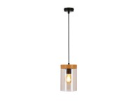 Candellux Lampa wisząca Arist 1x max. 60W E27 drewno i czerń