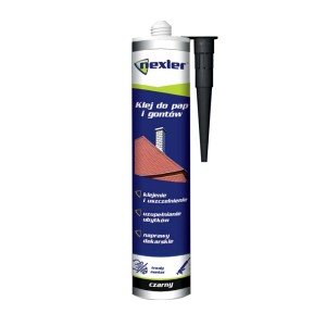 Klej bitumiczny Nexler w kartuszu do papy i gontów, czarny.