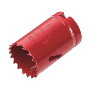 LUX Piła otwornica bimetaliczna, średnica 25 mm, czerwona. Akcesorium do wiertarki.