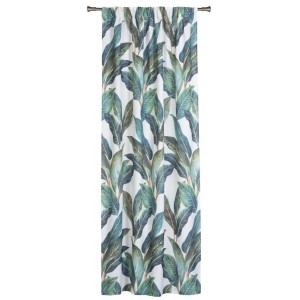 Zasłona MOKU na taśmie 140 x 260 cm biało-zielona