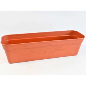 Skrzynka na kwiaty t.b.t. w kolorze terakoty na balkon i do ogrodu.