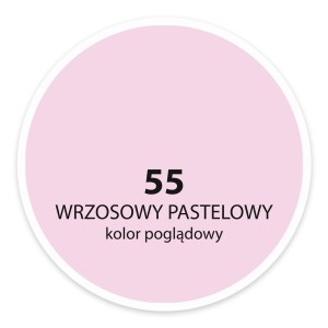 Próbka koloru farby do ścian t.b.t. w pastelowym różu, odcień 55.