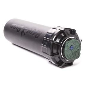 Zraszacz Rain Bird: Czarny zraszacz do nawadniania ogrodu.