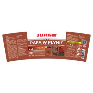 Jurga papa w płynie do pokryć dachowych, ceglastoczerwona, 1,5 kg.